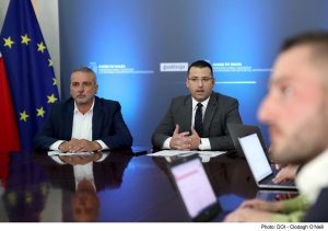 Persons in a meeting room, including the Minister Jonathan Attard